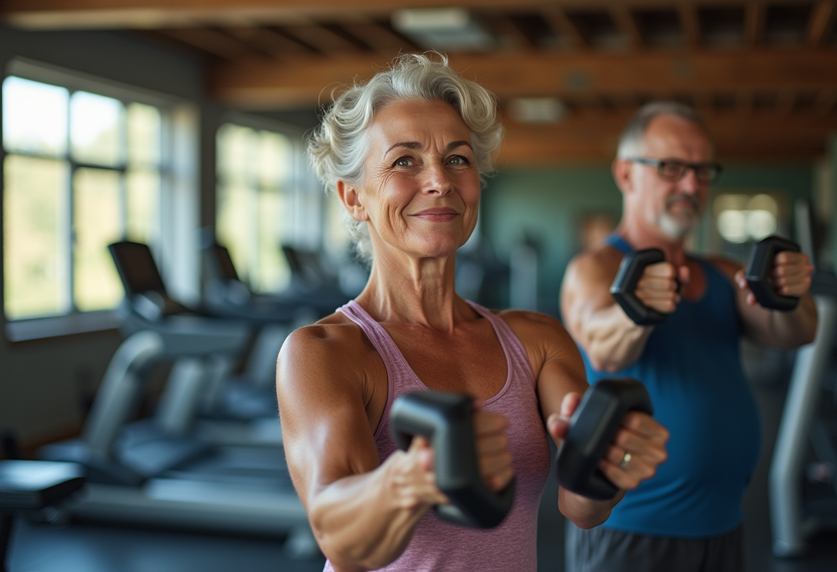 Преди и след трансформация - възрастни хора в добра форма